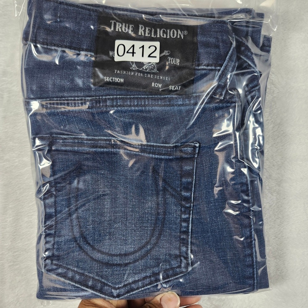 True Religion Becca Bootcut Jeans Womens 30 Blue Excellent Mid Rise Dark Wash - Picture 15 of 15